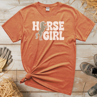 Horse Girl Tee - Heather Orange