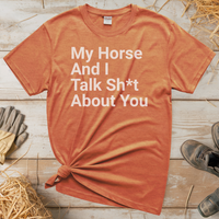 Horse Talk Sh T Tee - Heather Orange