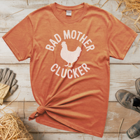 Bad Mother Clucker Tee - Heather Orange