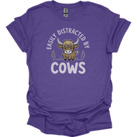 Easily Distracted By Cows - Heather Purple
