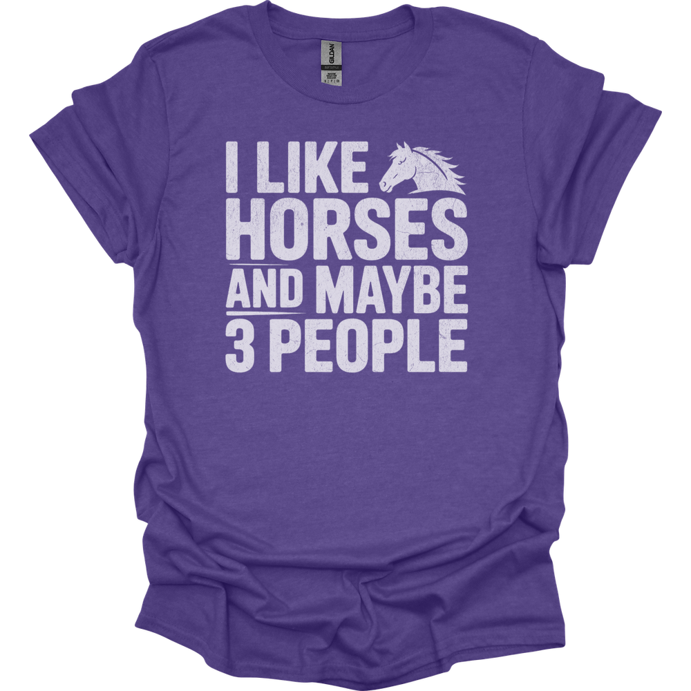 I Like Horses And Maybe 3 People - Heather Purple