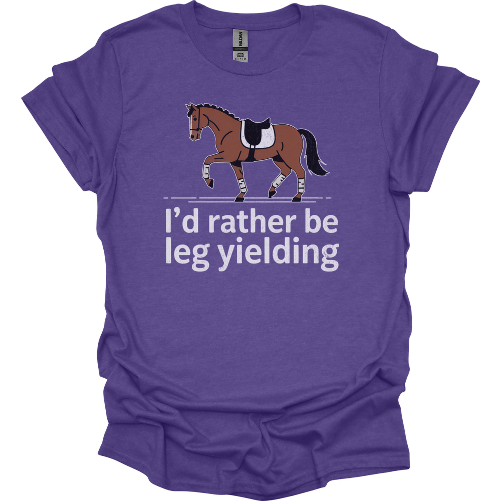 Id Rather Be Leg Yielding Dressage - Heather Purple
