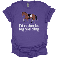 Id Rather Be Leg Yielding Dressage - Heather Purple