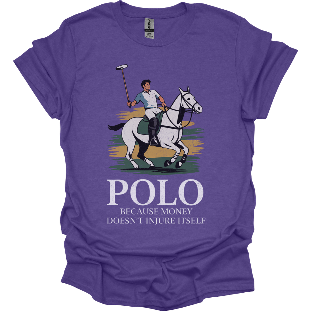 Polo Because Money Doesnt Injure Itself - Heather Purple