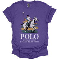 Polo Because Money Doesnt Injure Itself - Heather Purple