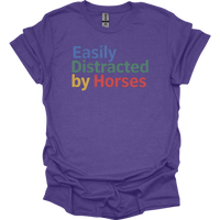 Easily Distracted By Horses - Heather Purple