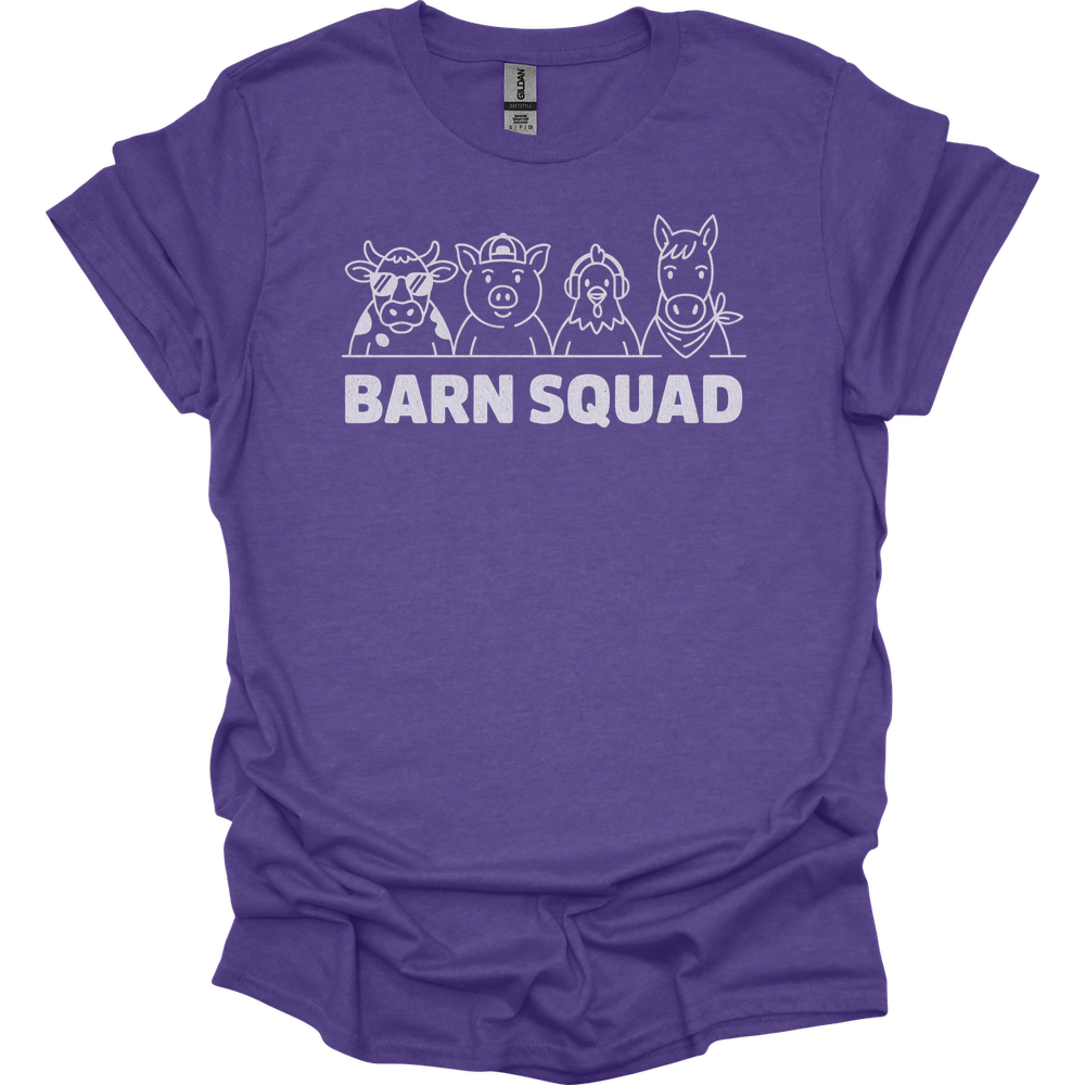 Barn Squad Adult Unisex Tee - Heather Purple