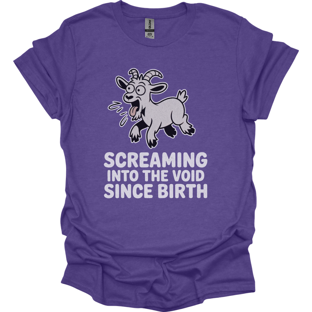 Screaming Into The Void Since Birth Adult Dark - Heather Purple