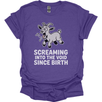 Screaming Into The Void Since Birth Adult Dark - Heather Purple