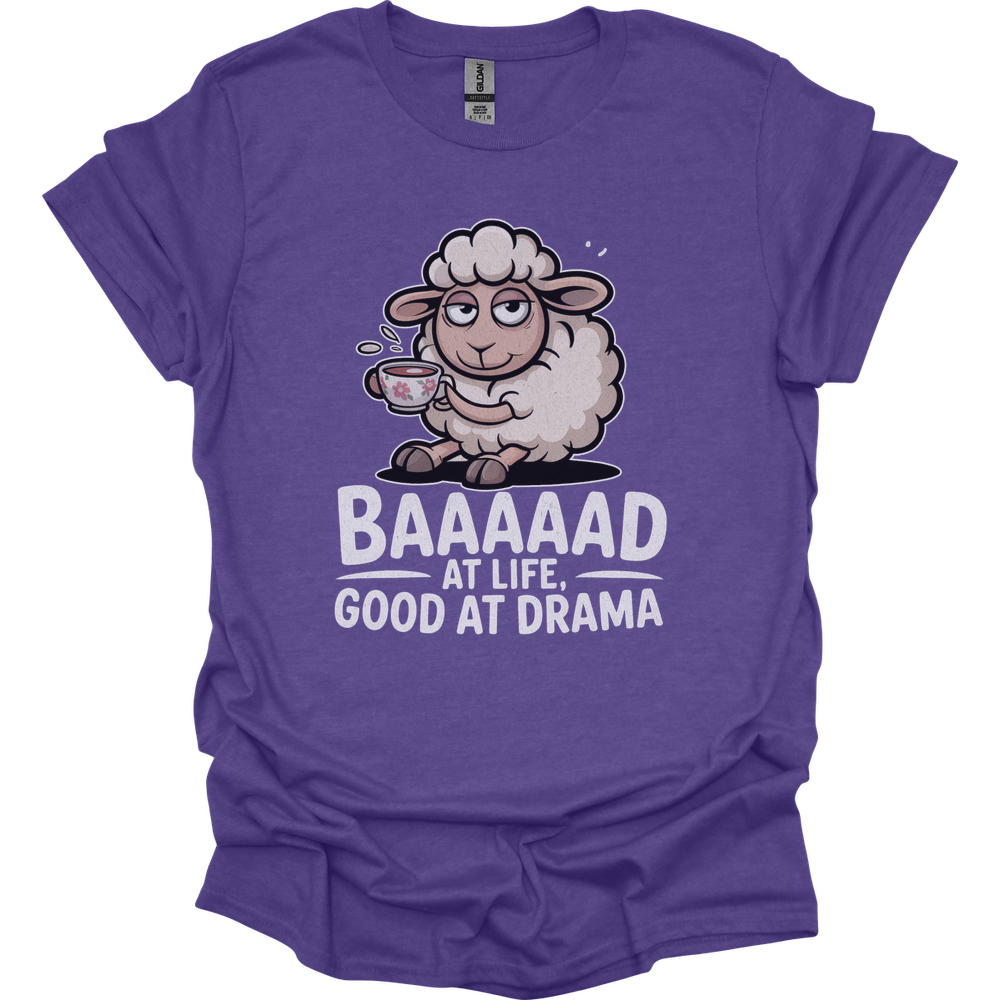 Baaad At Life Good At Drama Adult Dark - Heather Purple