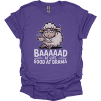 Baaad At Life Good At Drama Adult Dark - Heather Purple