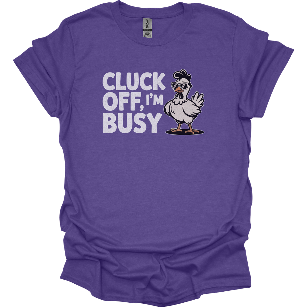 Cluck Off Im Busy Adult Dark - Heather Purple