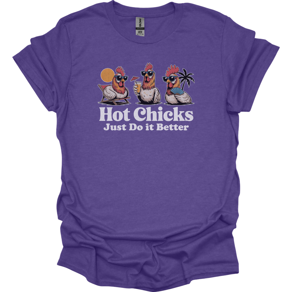 Hot Chicks Just Do It Better Adult Dark - Heather Purple