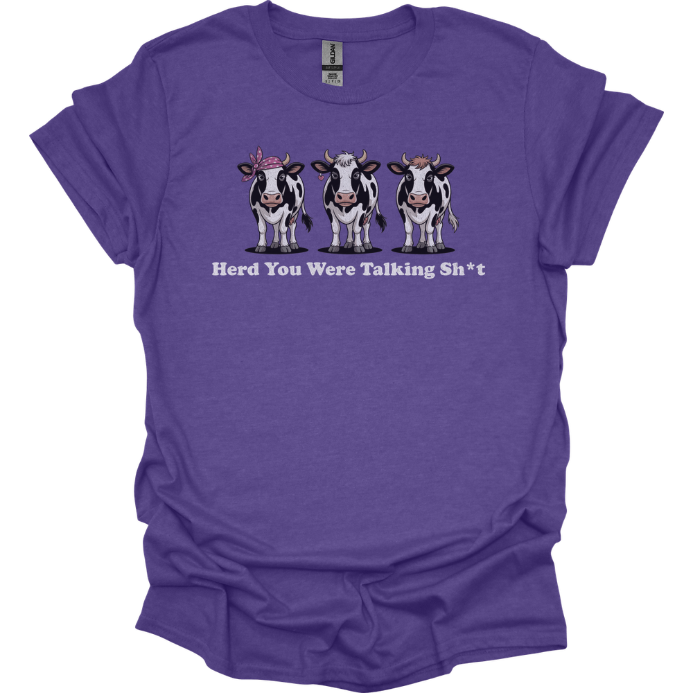 Herd You Were Talking Cows - Heather Purple
