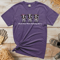 Herd You Were Talking Cows (Adult Unisex T-Shirt) - Heather Purple