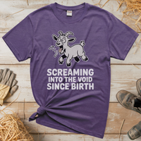 Screaming Into The Void Since Birth (Adult Unisex Tee) - Heather Purple