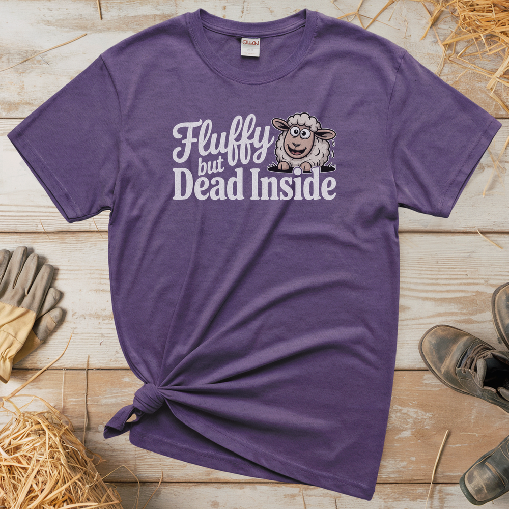 Fluffy But Dead Inside (Adult Unisex Tee) - Heather Purple