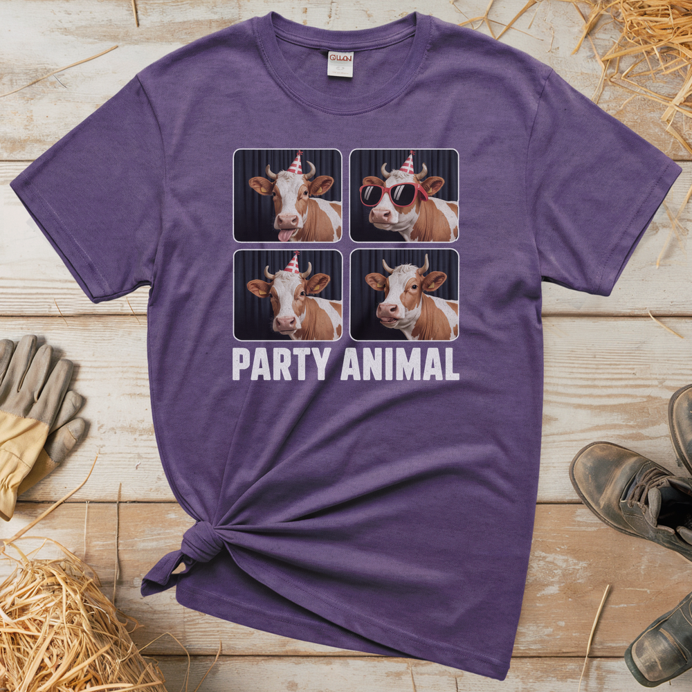 Party Animal (Adult Unisex Tee) - Heather Purple
