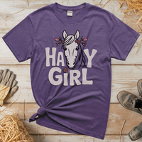 Hay Girl (Adult Unisex Tee) - Heather Purple