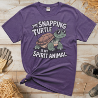 The Snapping Turtle Is My Spirit Animal (Adult Unisex Tee) - Heather Purple