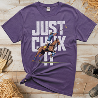 Just Chuk It Polo (Adult Unisex Tee) - Heather Purple