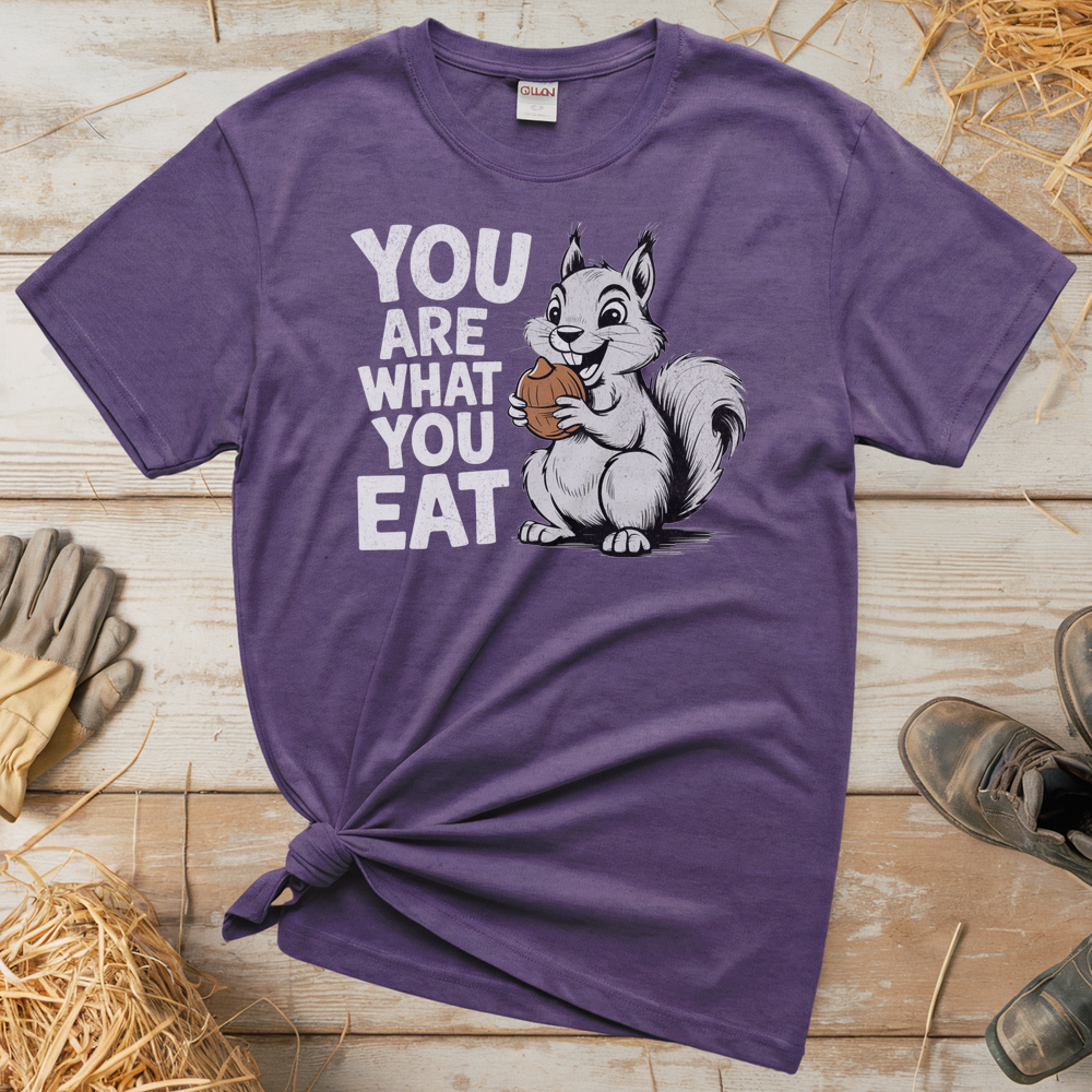 You Are What You Eat Nuts (Adult Unisex Tee) - Heather Purple