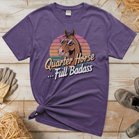 Quarter Horse Full Badass (Adult Unisex Tee) - Heather Purple