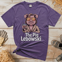 The Pig Lebowski (Adult Unisex Tee) - Heather Purple