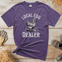Local Egg Dealer (Adult Unisex Tee) - Heather Purple