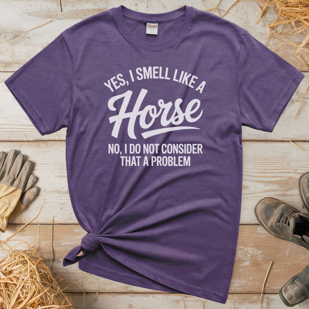 Yes I Smell Like A Horse (Adult Unisex Tee) - Heather Purple