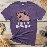 Feel Like Bacon Love (Adult Unisex Tee) - Heather Purple