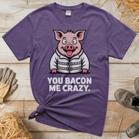 You Bacon Me Crazy (Adult Unisex Tee) - Heather Purple