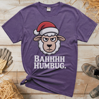 Bahhh Humbug Christmas (Adult Unisex Tee) - Heather Purple