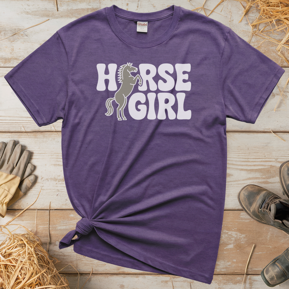 Horse Girl Tee - Heather Purple