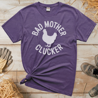 Bad Mother Clucker Tee - Heather Purple