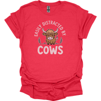 Easily Distracted By Cows - Heather Red
