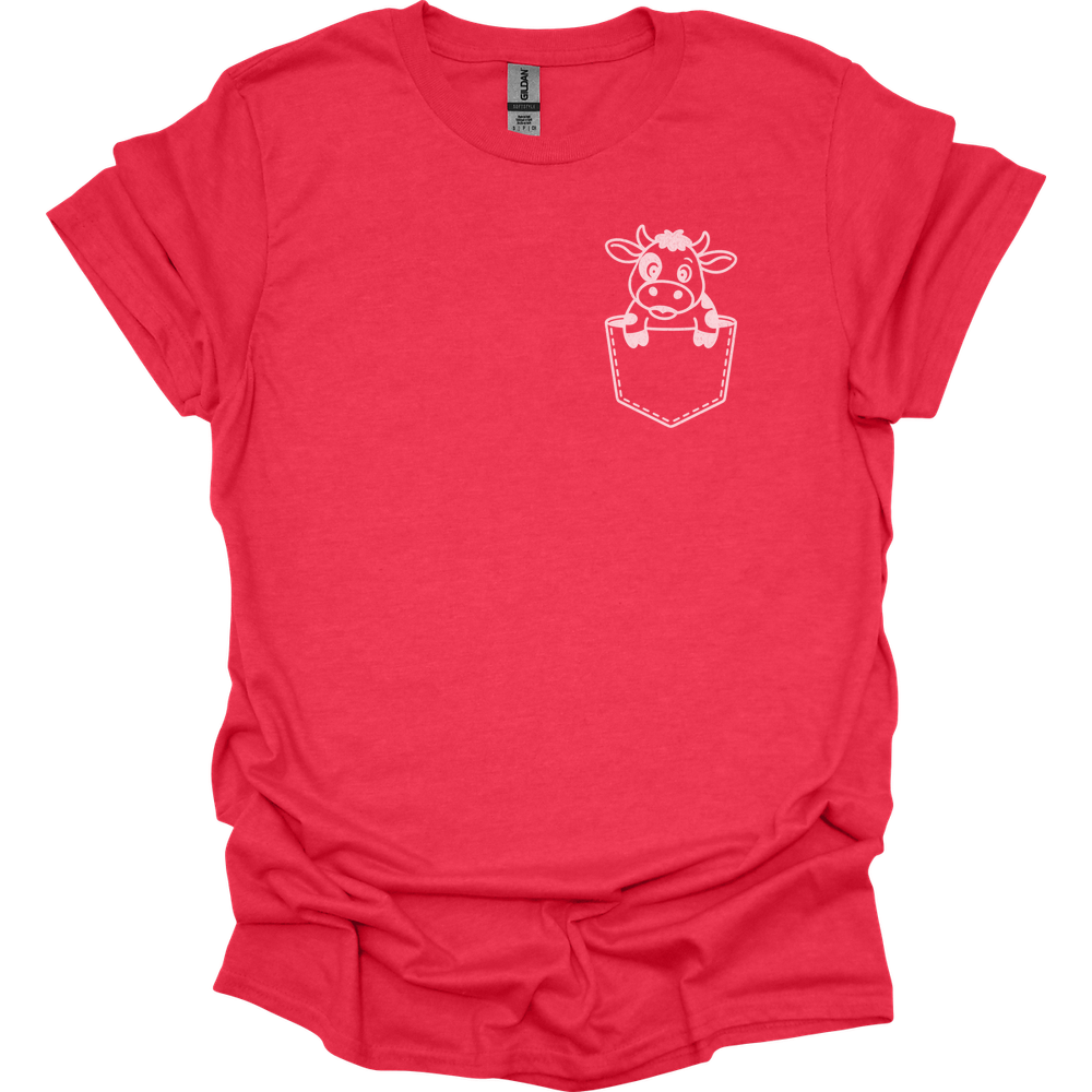 Cow In Pocket - Heather Red
