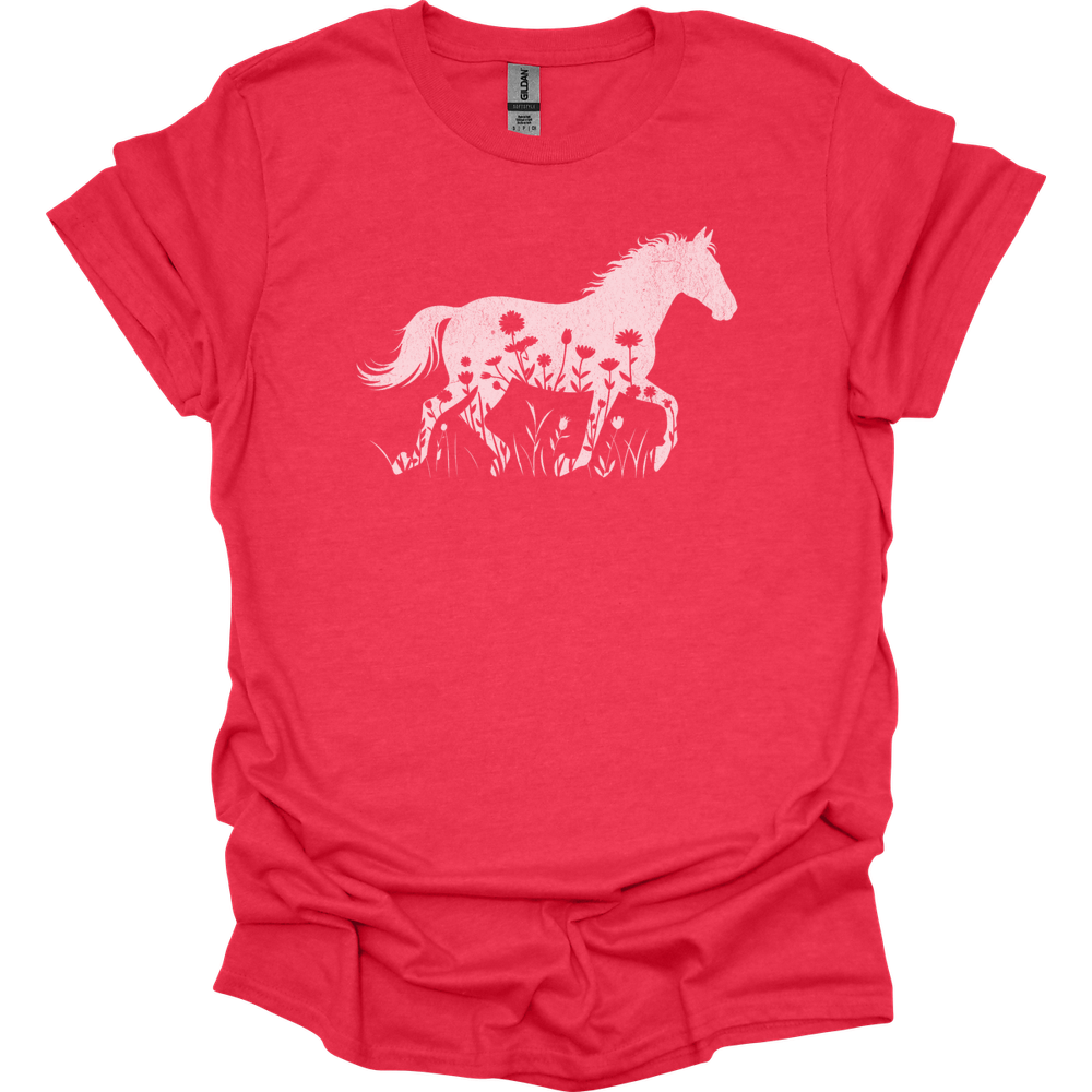 Flower Horse - Heather Red