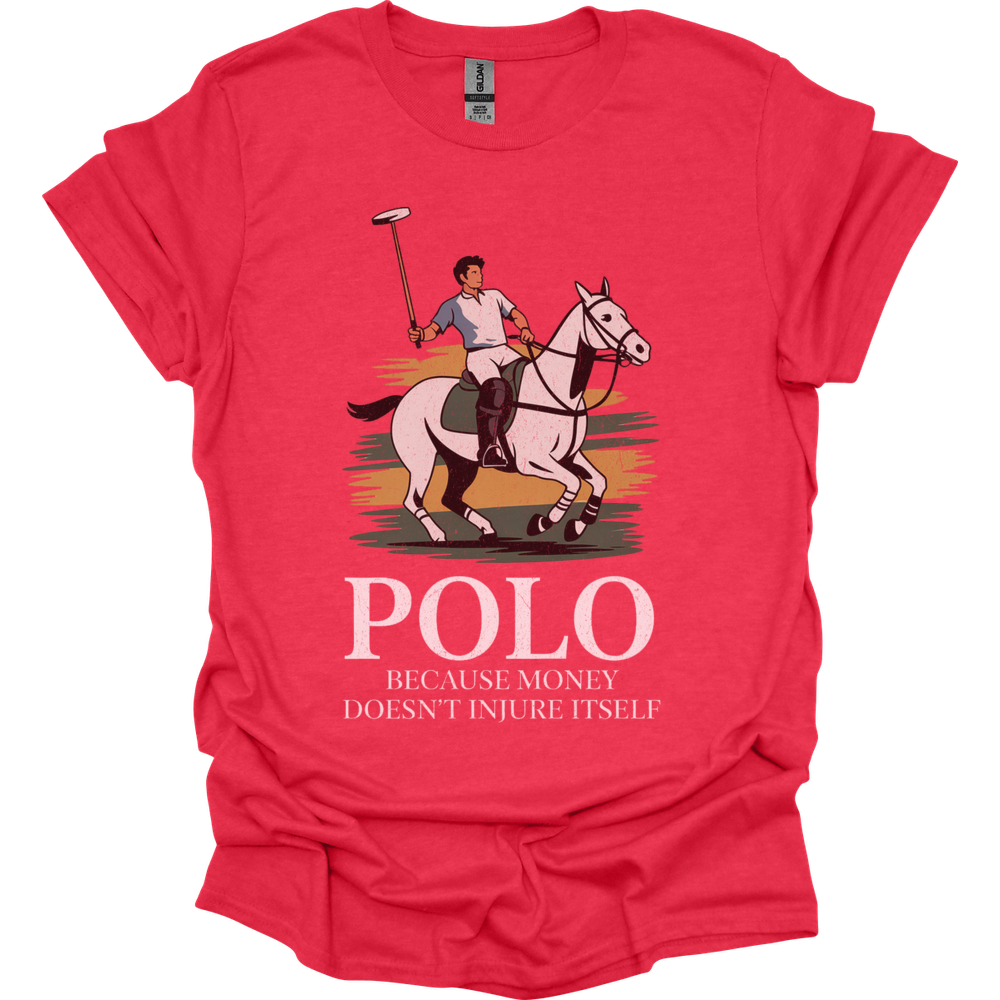 Polo Because Money Doesnt Injure Itself - Heather Red