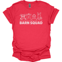 Barn Squad Adult Unisex Tee - Heather Red