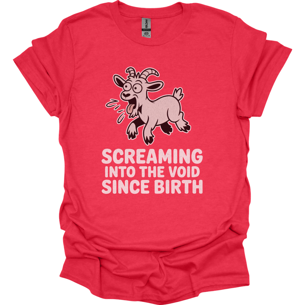 Screaming Into The Void Since Birth Adult Dark - Heather Red