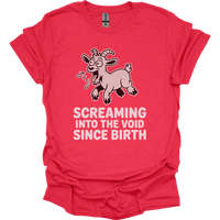 Screaming Into The Void Since Birth Adult Dark - Heather Red