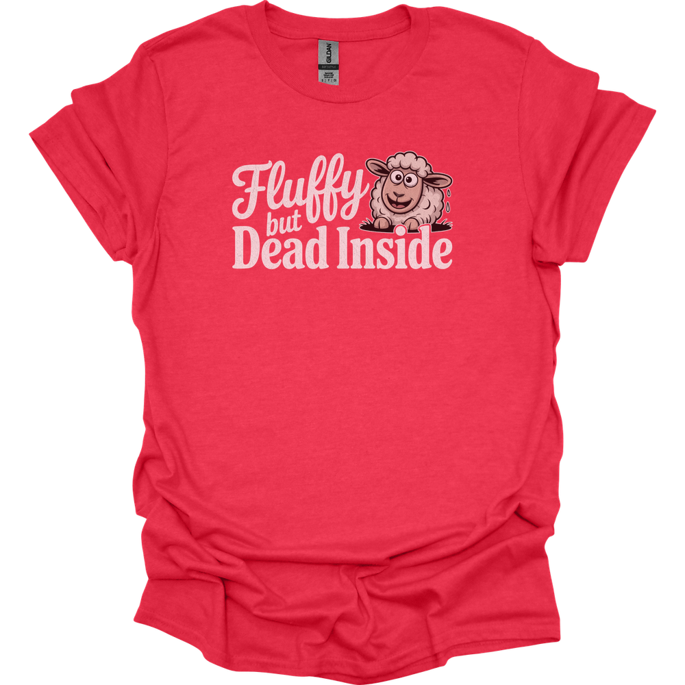 Fluffy But Dead Inside Adult Dark - Heather Red