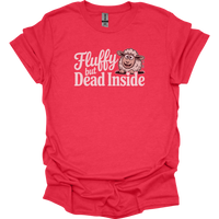 Fluffy But Dead Inside Adult Dark - Heather Red