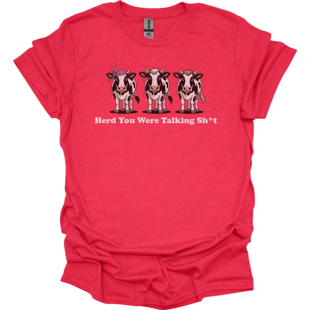 Herd You Were Talking Cows - Heather Red