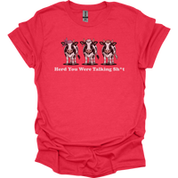 Herd You Were Talking Cows - Heather Red