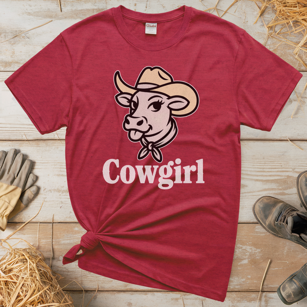 Cowgirl (Adult Unisex T-Shirt) - Heather Red