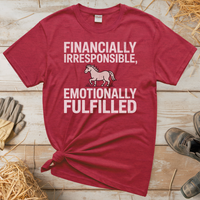Financially Irresponsible Emotionally Fulfilled (Adult Unisex Tee) - Heather Red