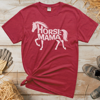 Horse Mama (Adult Unisex Tee) - Heather Red