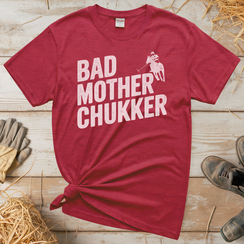 Bad Mother Chukker Polo (Adult Unisex Tee) - Heather Red